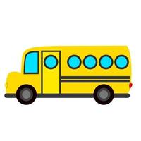 yellow school bus illustration for children's book vector