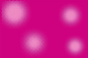 Magenta and pink retro pop art background with dots. Vector abstract background with spotted halftone dots