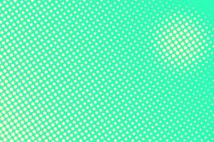 Turquoise and yellow retro pop art background with dots. Vector abstract background with halftone  dots design