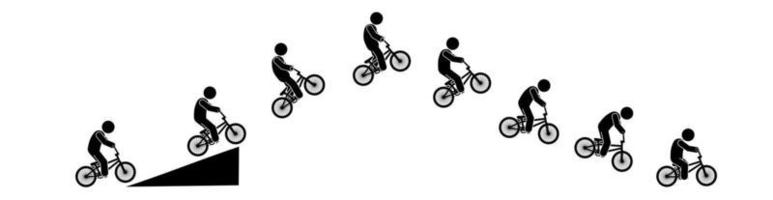 bmx estilo libre vectores , ilustraciones