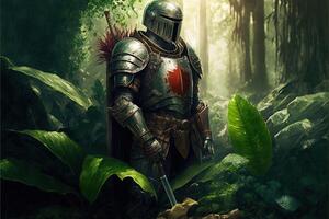 fierce crusader in the jungle, photo