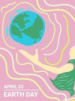 Save the earth twenty two april vector