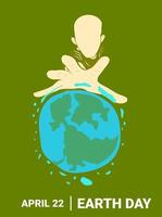 Hold the globe of earth. Save earth. Good environment. Earth day. vector