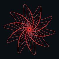 abstract red flower background with spiral vector
