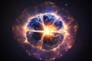 supernova in the deep space explode, photo