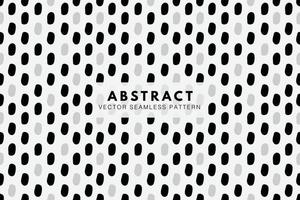 Black and gray dot shapes abstract seamless repeating pattern vector