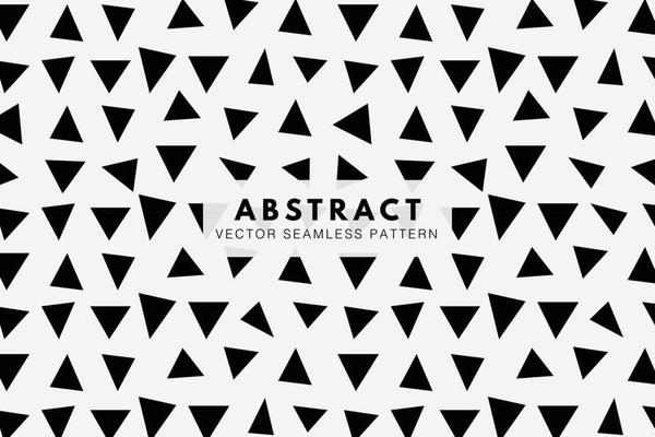 Black triangle geometric shapes abstract seamless repeating pattern