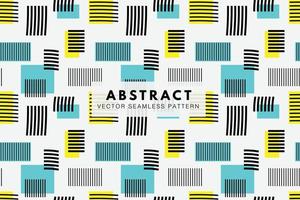 Squares and lines abstract seamless repeating pattern vector