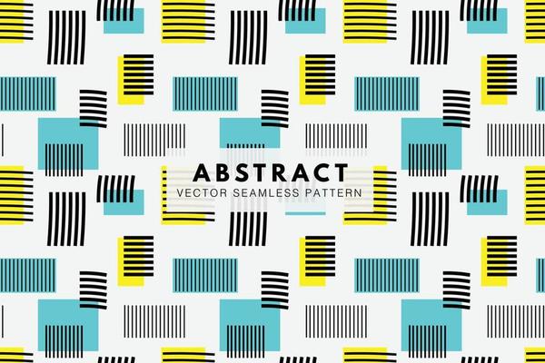 Squares and lines abstract seamless repeating pattern