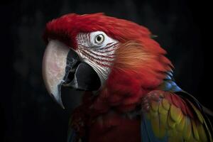 Scarlet macaw, created with photo