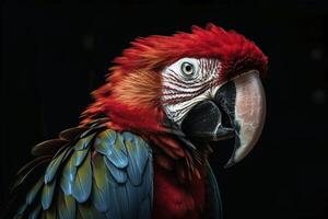 escarlata guacamayo, creado con generativo ai foto