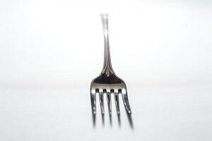 Fork in road on white background. AI Generated photo