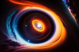 Black hole in space. Abstract fractal. Fractal art background for creative design. photo