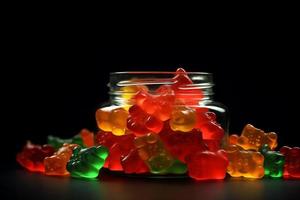 Gummy bears. AI Generated photo