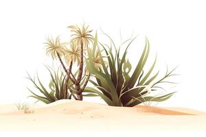 Desierto planta aislado en blanco bandera. ai generado foto