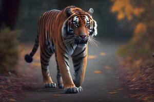 Tigre salvaje en el selva. neural red ai generado foto