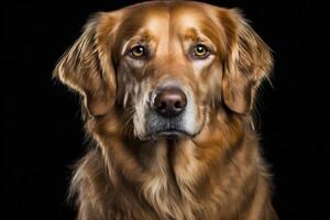 Beauty Golden retriever dog. Neural network photo