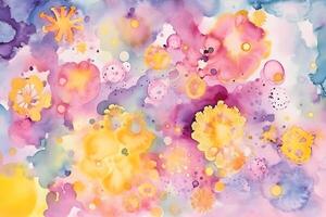 Creative vibrant grunge watercolor background. Neural network photo