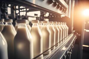 milk production in a factory. Neural network photo