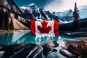 Canadá, un país en norte America, cultura, paisaje. generativo ai foto