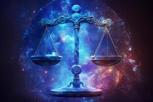 Libra, zodíaco firmar, horóscopo, astrología. generativo ai foto