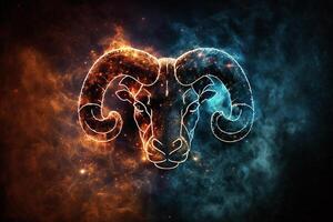 Aries, zodiac sign, horoscope, astrology. photo