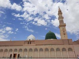 Medina, Saudi Arabia, April 2023 - Beautiful outside view of the Prophets mosque in Medina. photo