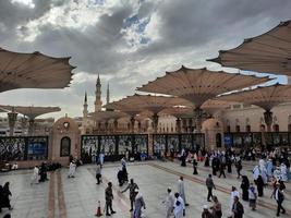Medina, Saudi Arabia, April 2023 - Beautiful outside view of the Prophets mosque in Medina. photo