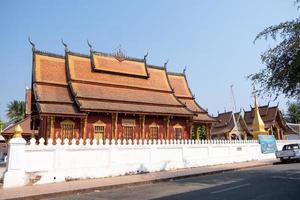 LUANG PRABANG , LAOS FEB 26 2023 Wat Sene Souk Haram It was built in 1718 by King Kitsarath photo