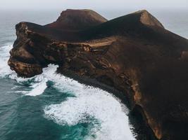 Drone view of Landscape at Capelinhos in Faial, the Azores photo