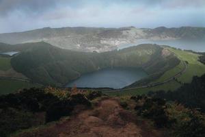 View of Sete Cidades in Sao Miguel, the Azores photo