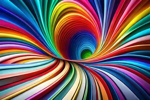 abstract multicolor background with curved lines photo