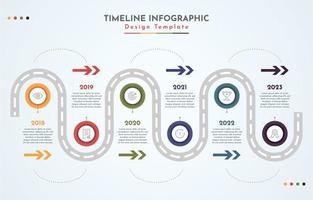 cronograma infografía con icono vector