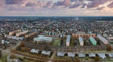 Aerial view of the Parnu city in Estonia. photo