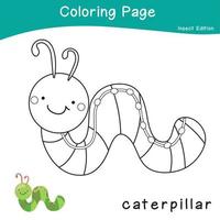 Coloring animal worksheet page. Educational printable coloring worksheet. Coloring activity for children. Motor skills education. vector