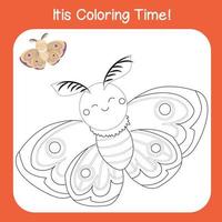 Coloring animal worksheet page. Educational printable coloring worksheet. Coloring activity for children. Motoric skills education. vector