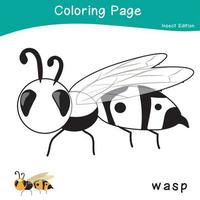 Coloring animal worksheet page. Educational printable coloring worksheet. Coloring activity for children. Motor skills education. vector