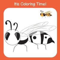 Coloring animal worksheet page. Educational printable coloring worksheet. Coloring activity for children. Motor skills education. vector