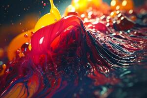 abstract liquid painting digital art background. photo