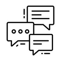 Chat bubbles vector concept of feedback comments icon