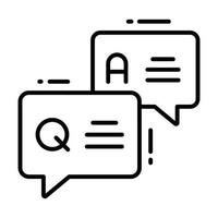 Question and answer chat bubbles vector in editable style, premium icon