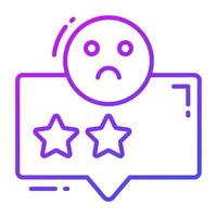 Bad review vector design isolated on white background