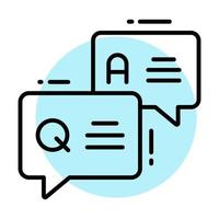 Question and answer chat bubbles vector in editable style, premium icon