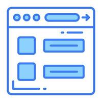 Web Page design vector design in modern style, premium icon