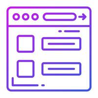 Web Page design vector design in modern style, premium icon