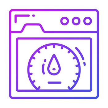 Speedometer with webpage, amazing icon of website performance vector