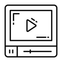 Video media player vector design, video marketing icon for premium use