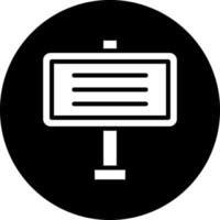 Signboard Vector Icon Design