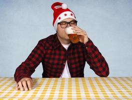 Santa and beer photo