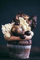 Chocolate bonbons cupcake photo